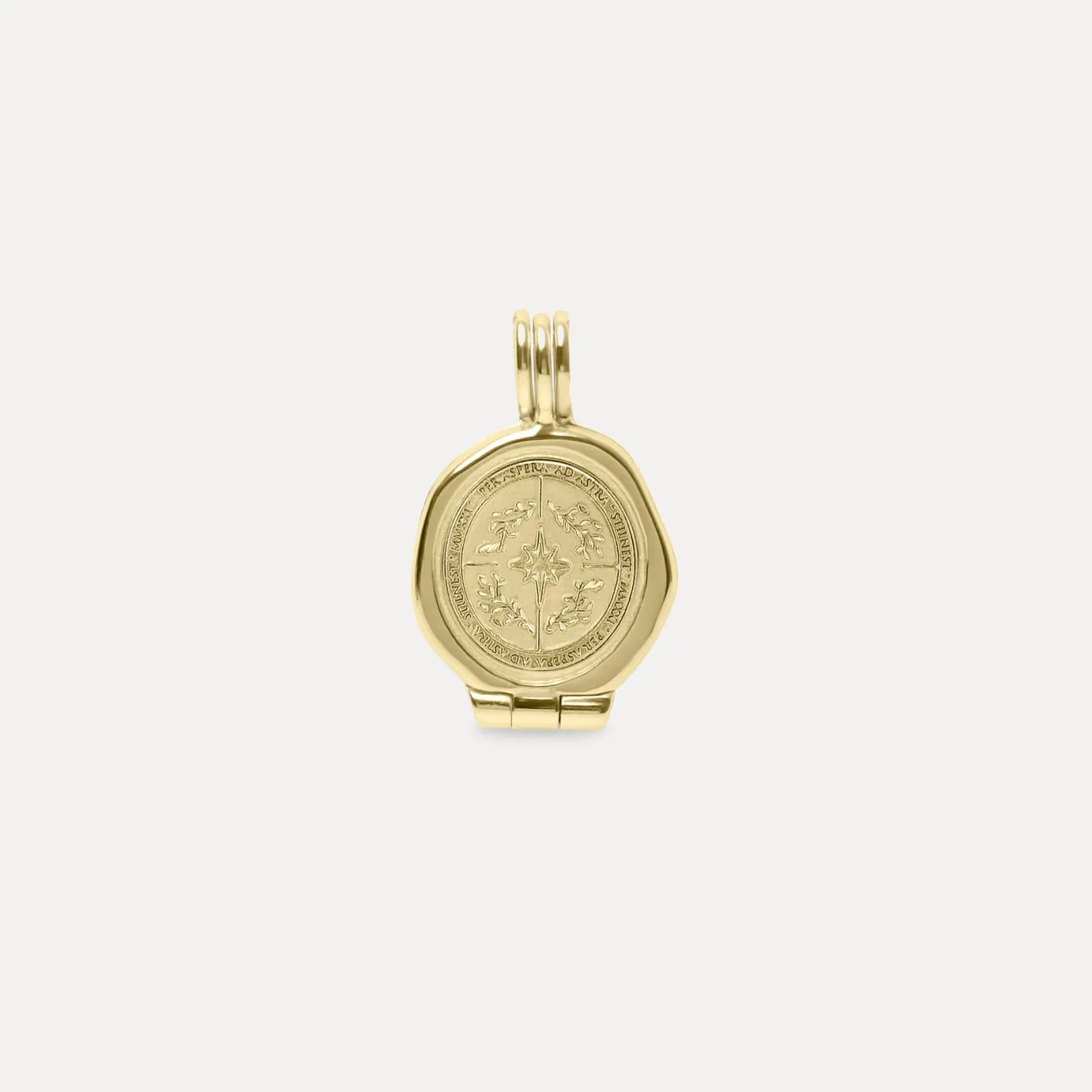 Cheap STILNEST Ad Astra Seal Medaillon Anhänger | 585 Gold