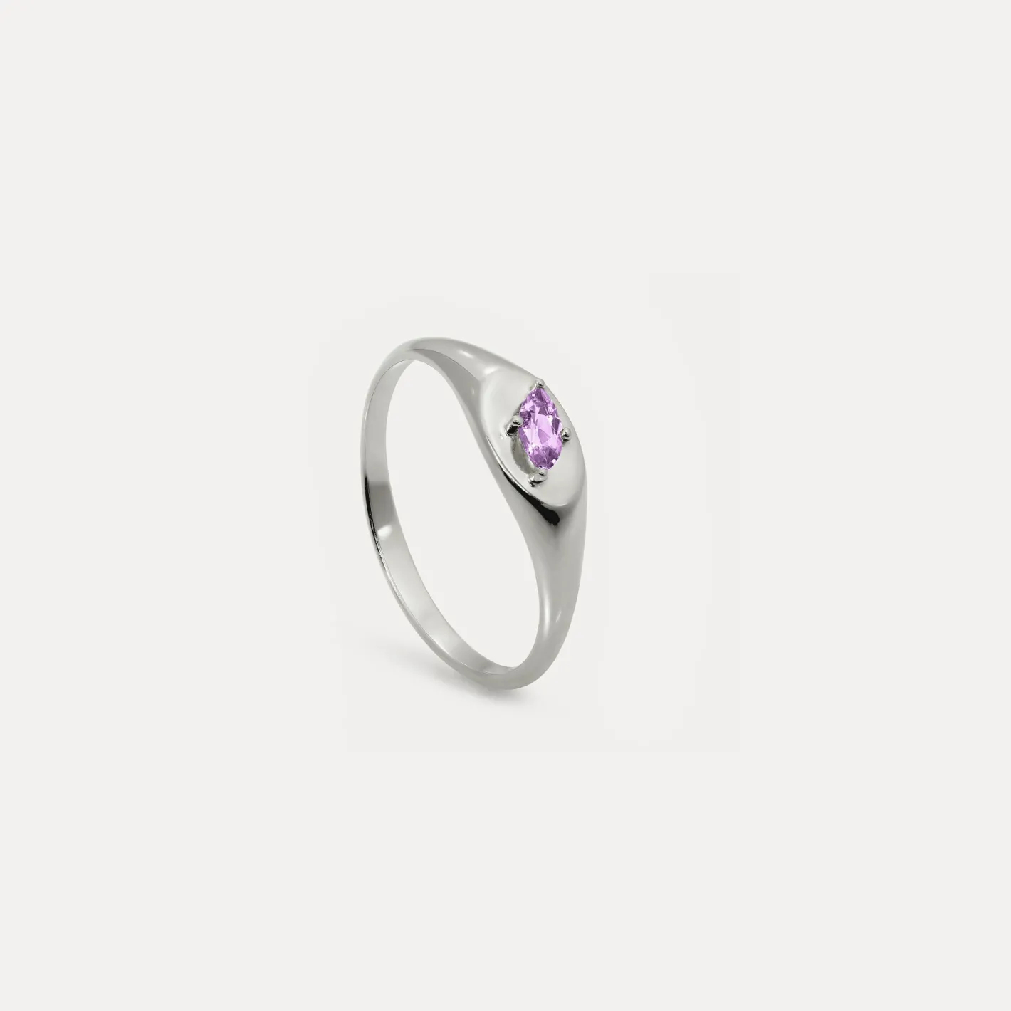 Store STILNEST Amethyst Navette Platform Siegelring