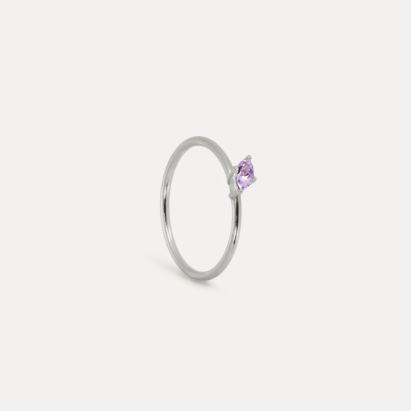 Hot STILNEST Amethyst Navette Solitär Ring