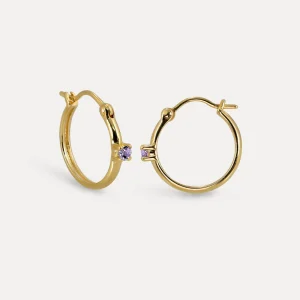 Shop STILNEST Amethyst Point of Light Creolen Ohrringe