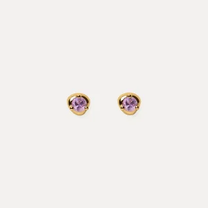 Online STILNEST Amethyst Stone Fluid Ohrstecker