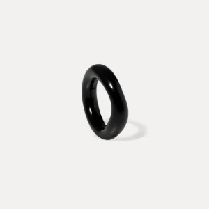 Shop STILNEST Anello Murano Glas Schwarz - Single