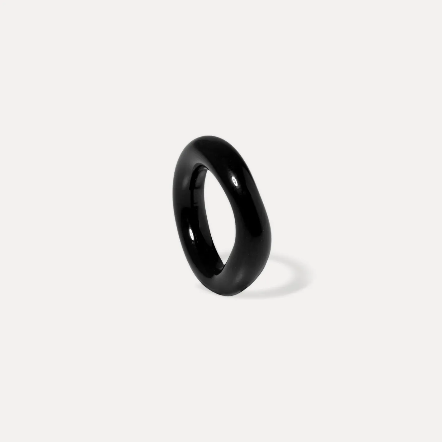 Shop STILNEST Anello Murano Glas Schwarz - Single