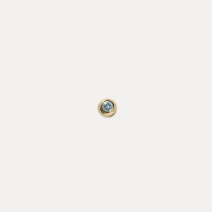 Cheap STILNEST Aquamarin Brilliant Dot Ohrstecker Ohrringe - Single | 585 Gold