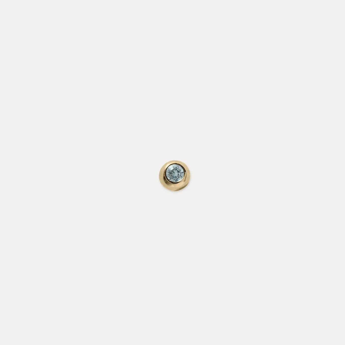 Cheap STILNEST Aquamarin Brilliant Dot Ohrstecker Ohrringe - Single | 585 Gold