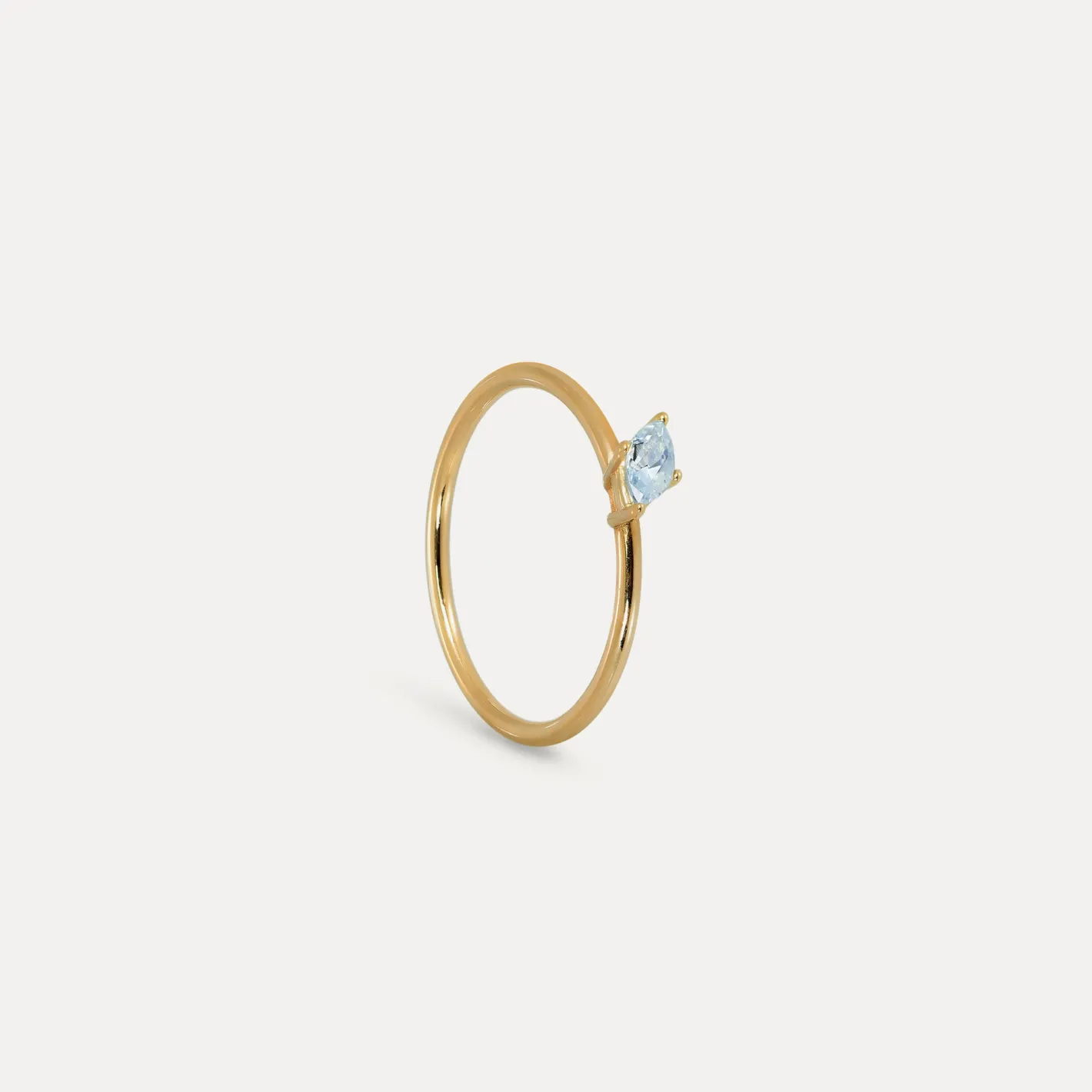 Cheap STILNEST Aquamarin Navette Solitär Ring