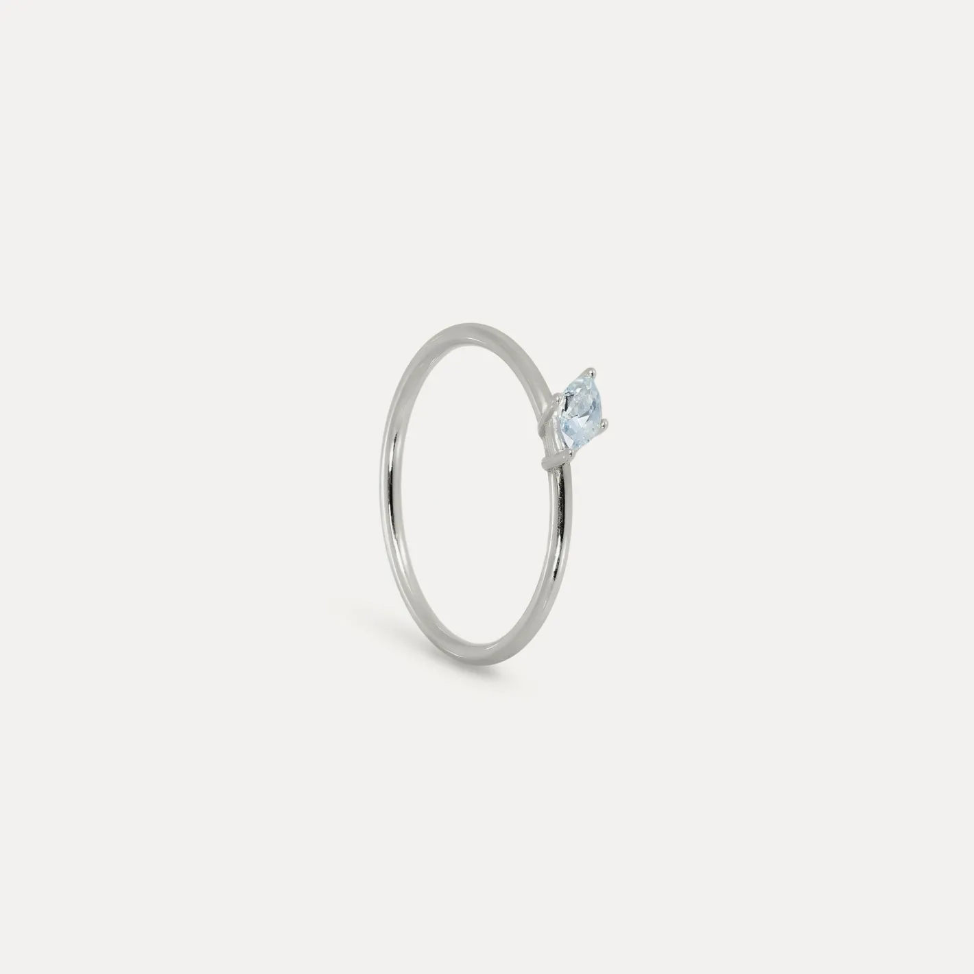 Cheap STILNEST Aquamarin Navette Solitär Ring