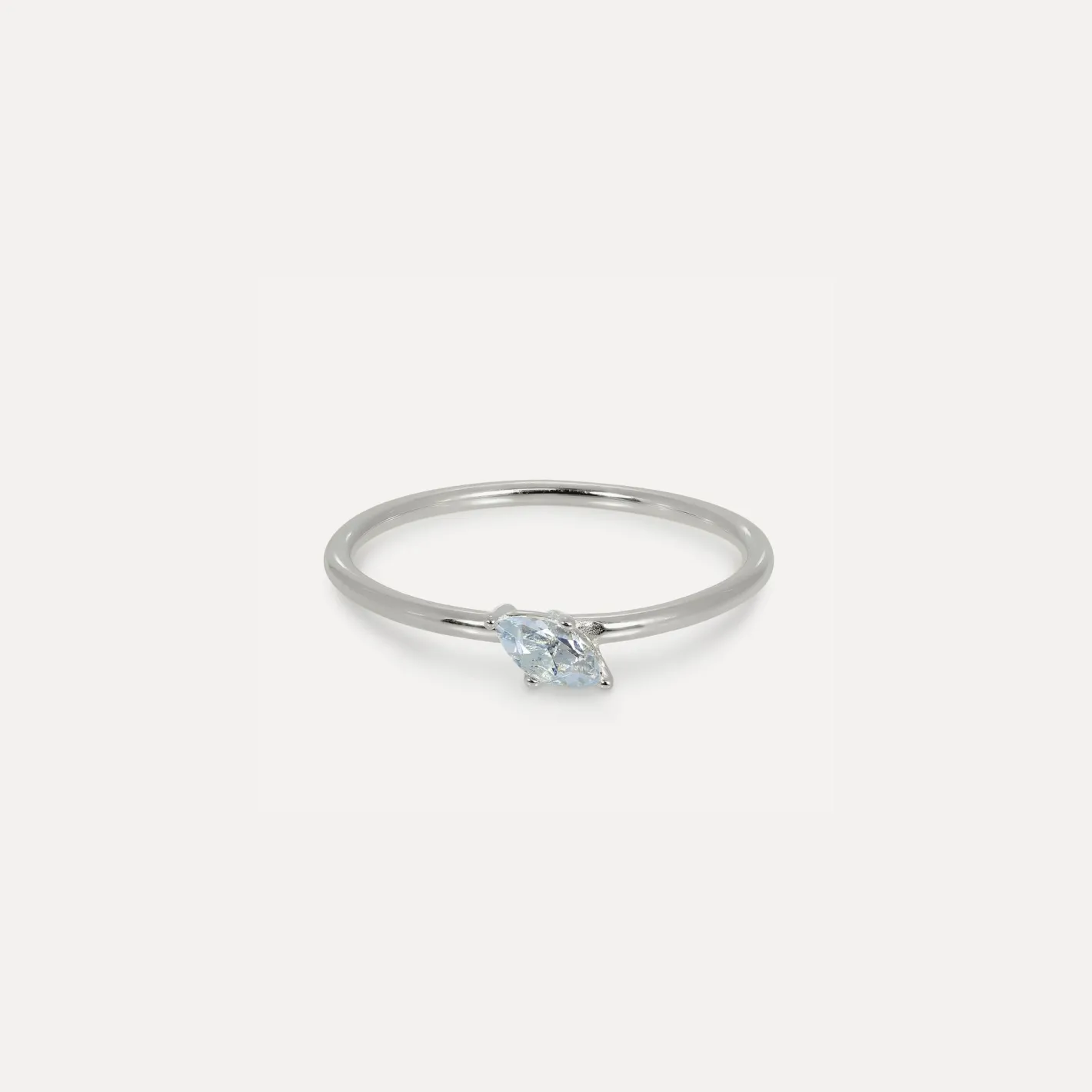 Cheap STILNEST Aquamarin Navette Solitär Ring