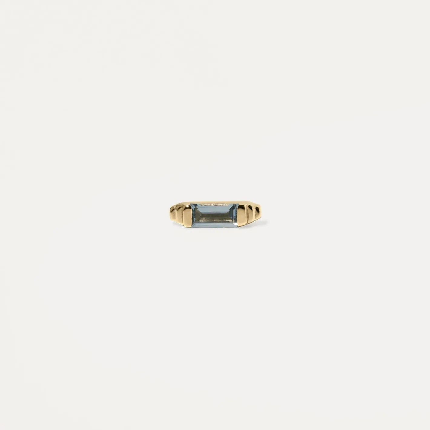 Store STILNEST Aquamarin Retro Ohrstecker Ohrringe - Single | 585 Gold