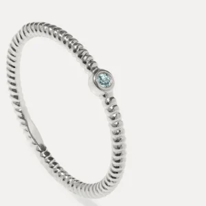 Shop STILNEST Aquamarin Snake Tail Solitaire Ring 925 Silber