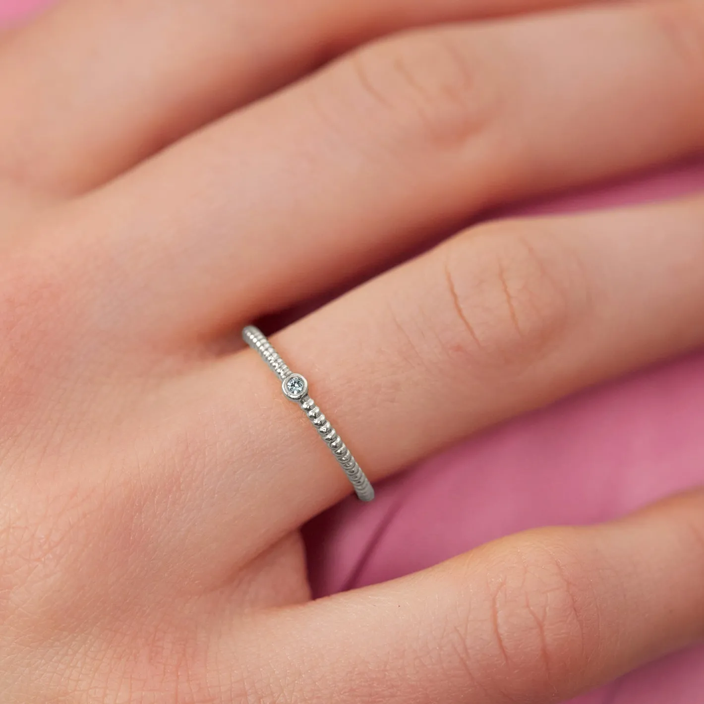Shop STILNEST Aquamarin Snake Tail Solitaire Ring 925 Silber
