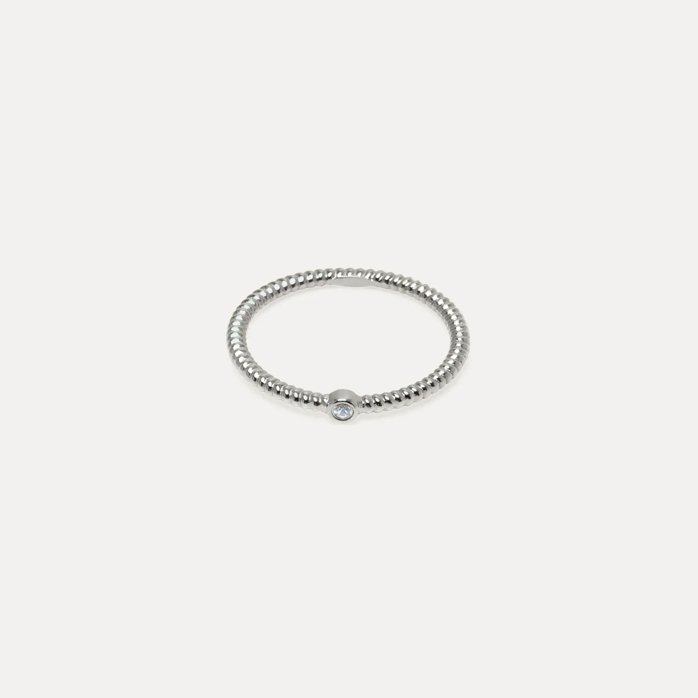 Shop STILNEST Aquamarin Snake Tail Solitaire Ring 925 Silber