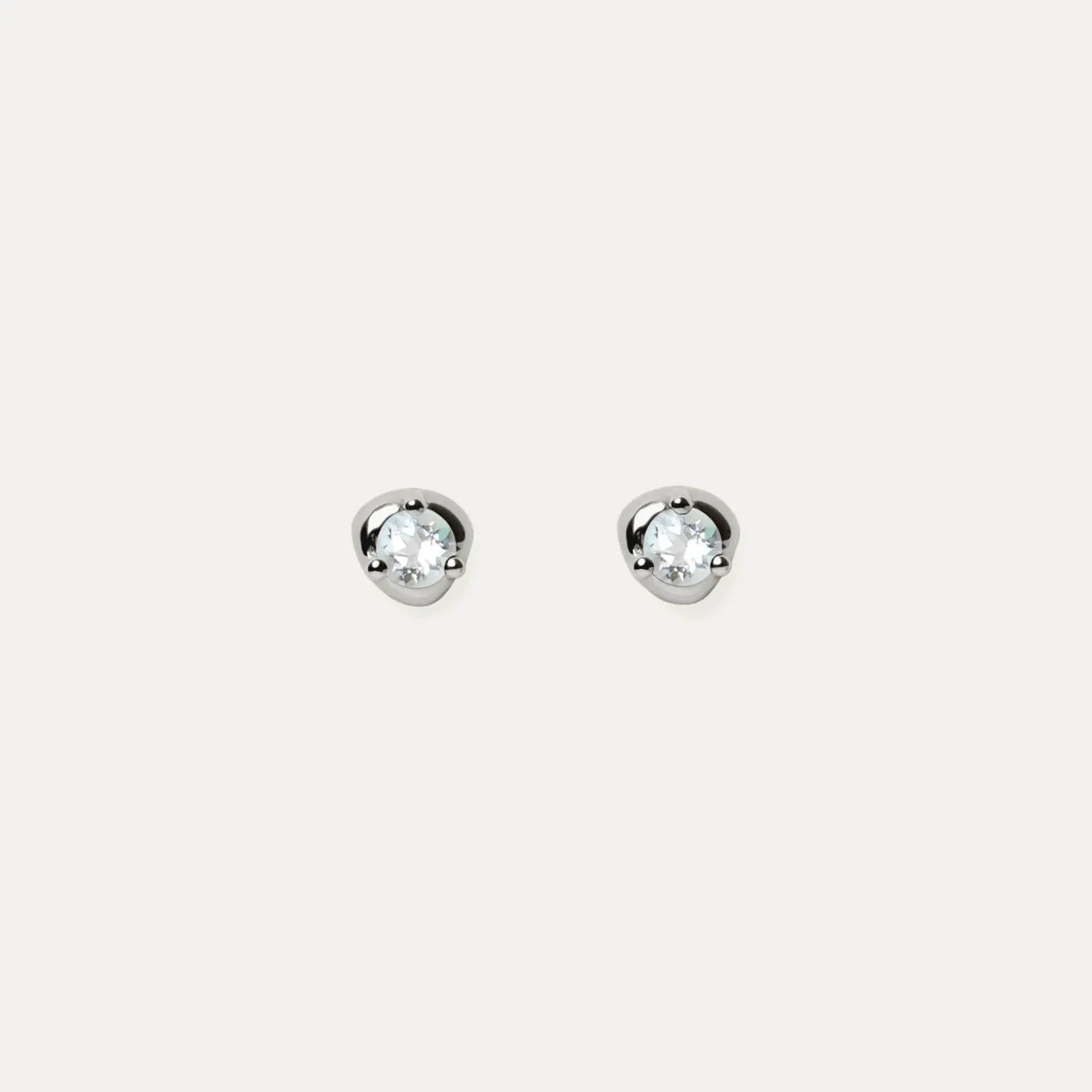 Hot STILNEST Aquamarin Stone Fluid Ohrstecker Ohrringe