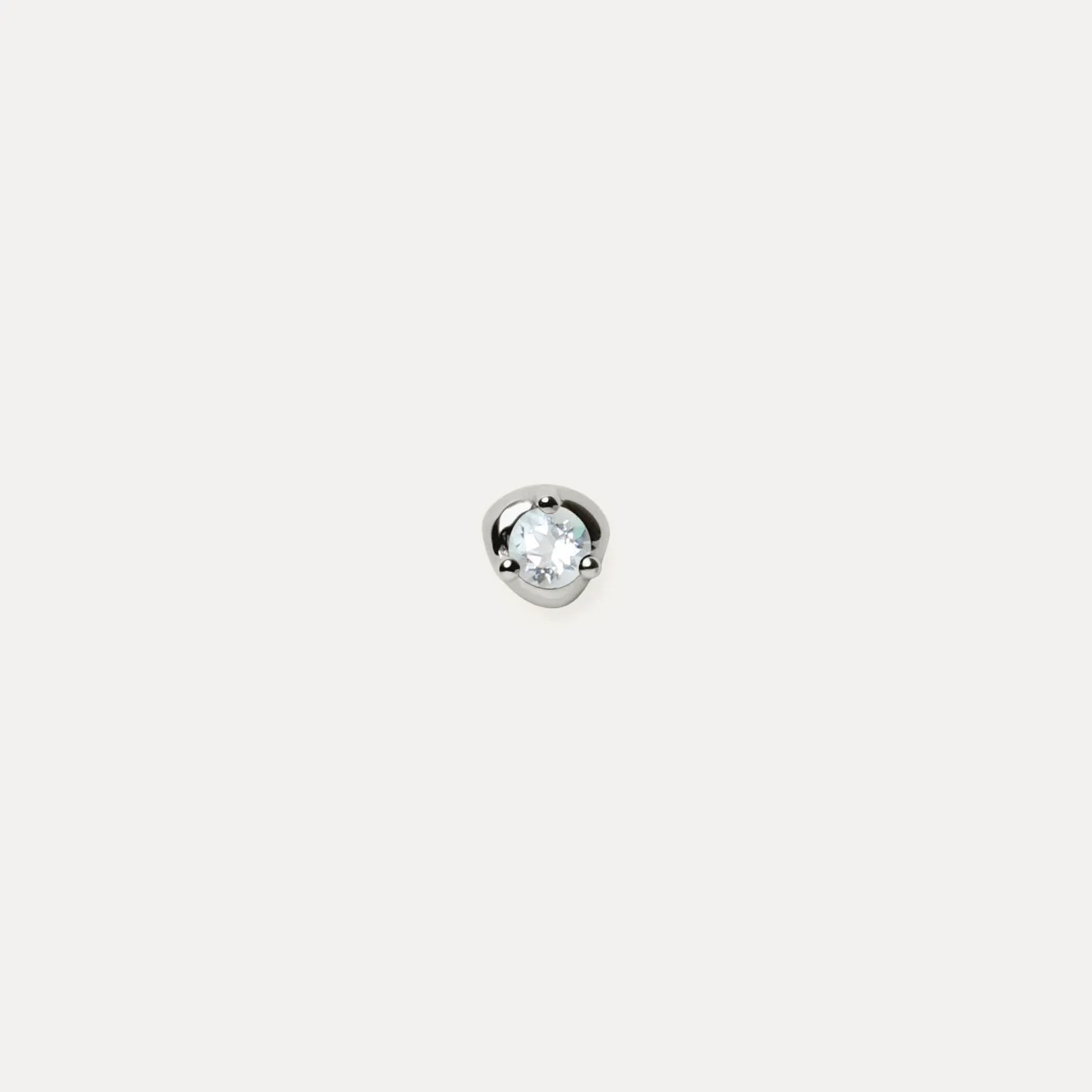 Store STILNEST Aquamarin Stone Fluid Ohrstecker Ohrringe - Single