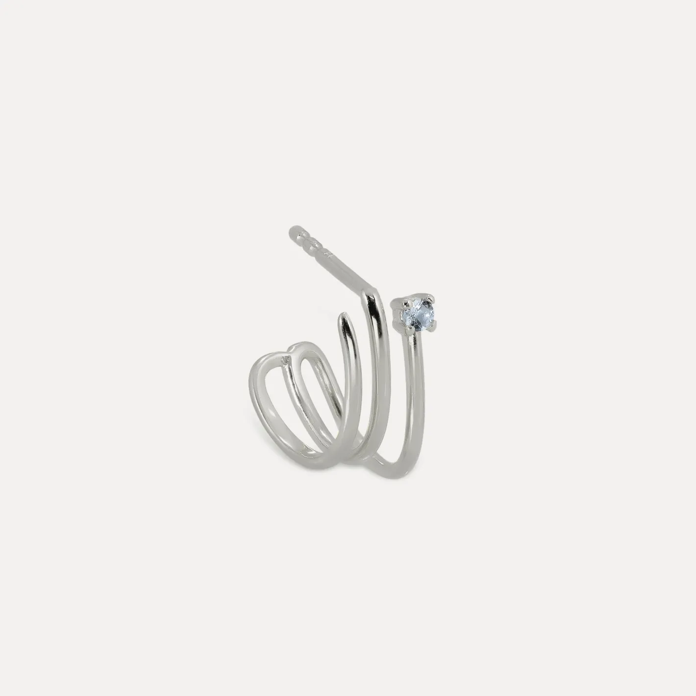 Online STILNEST Aquamarin Trine Huggies Ohrringe - Single