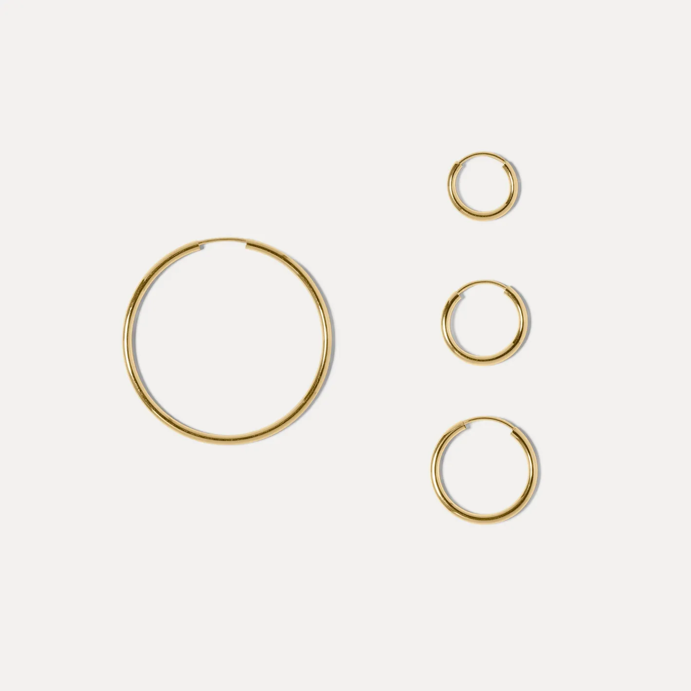 Best STILNEST Basic Creolen Ohrringe - Single | 585 Gold