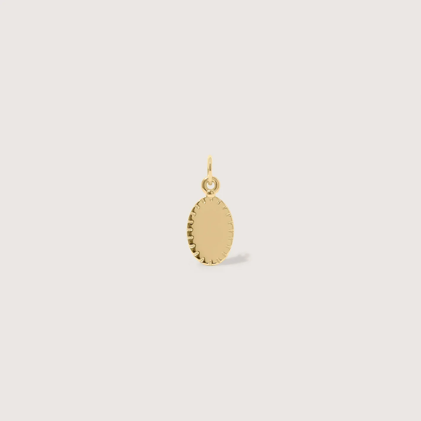 Cheap STILNEST Biscuit Tag Anhänger - Oval | 585 Gold