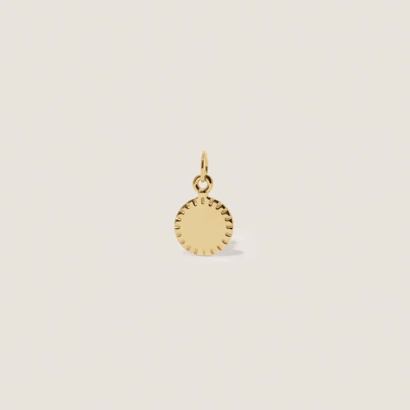 New STILNEST Biscuit Tag Anhänger - Round | 585 Gold