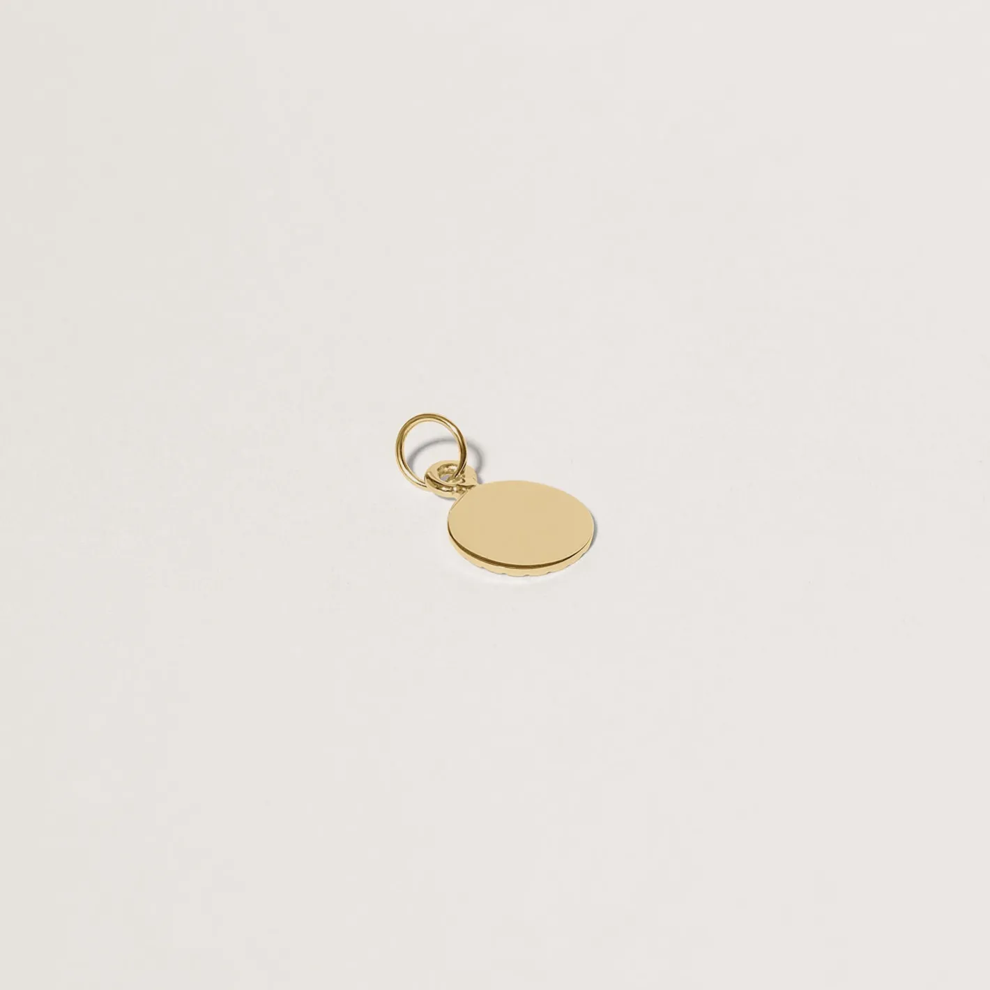 New STILNEST Biscuit Tag Anhänger - Round | 585 Gold