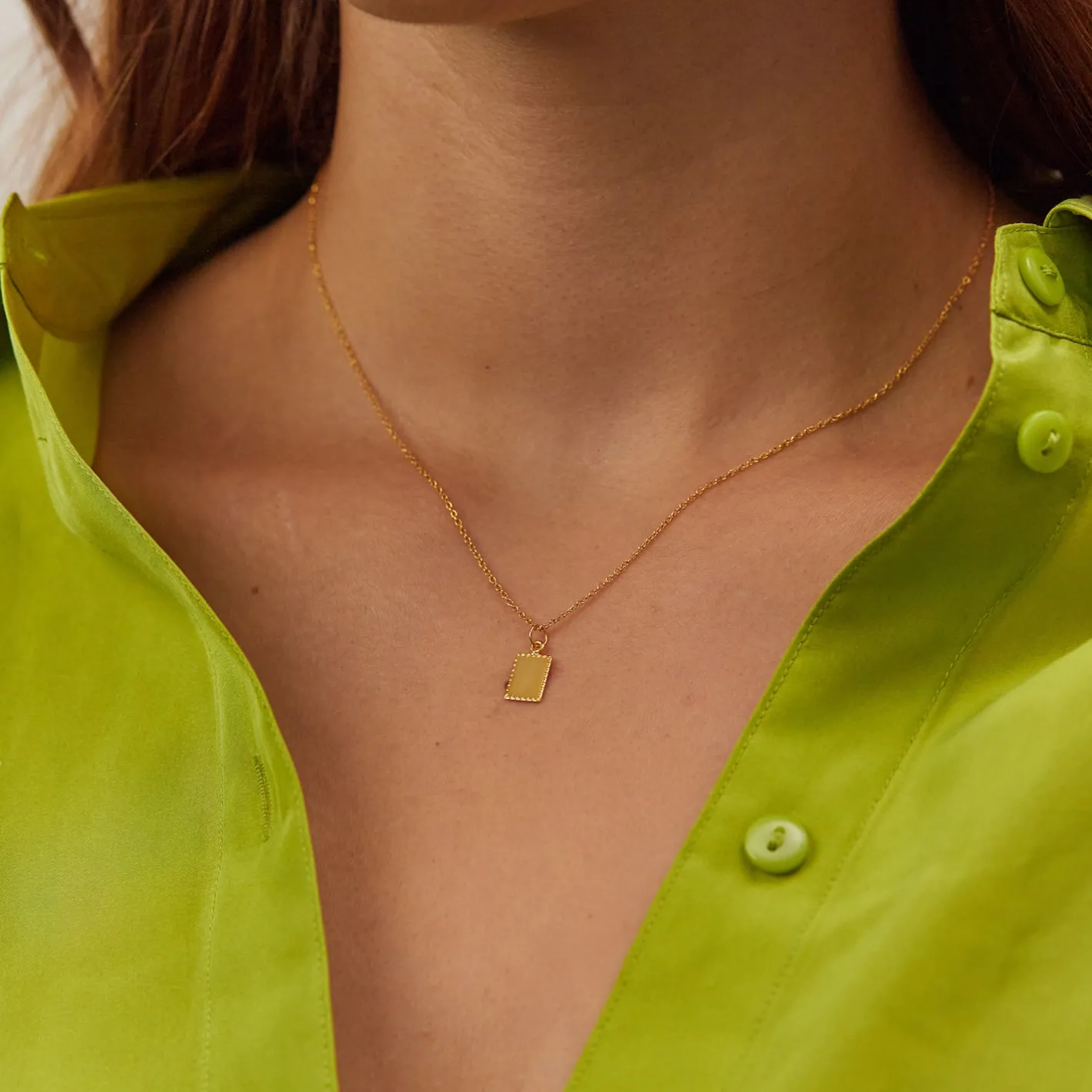 Flash Sale STILNEST Biscuit Tag Anhänger - Square | 585 Gold