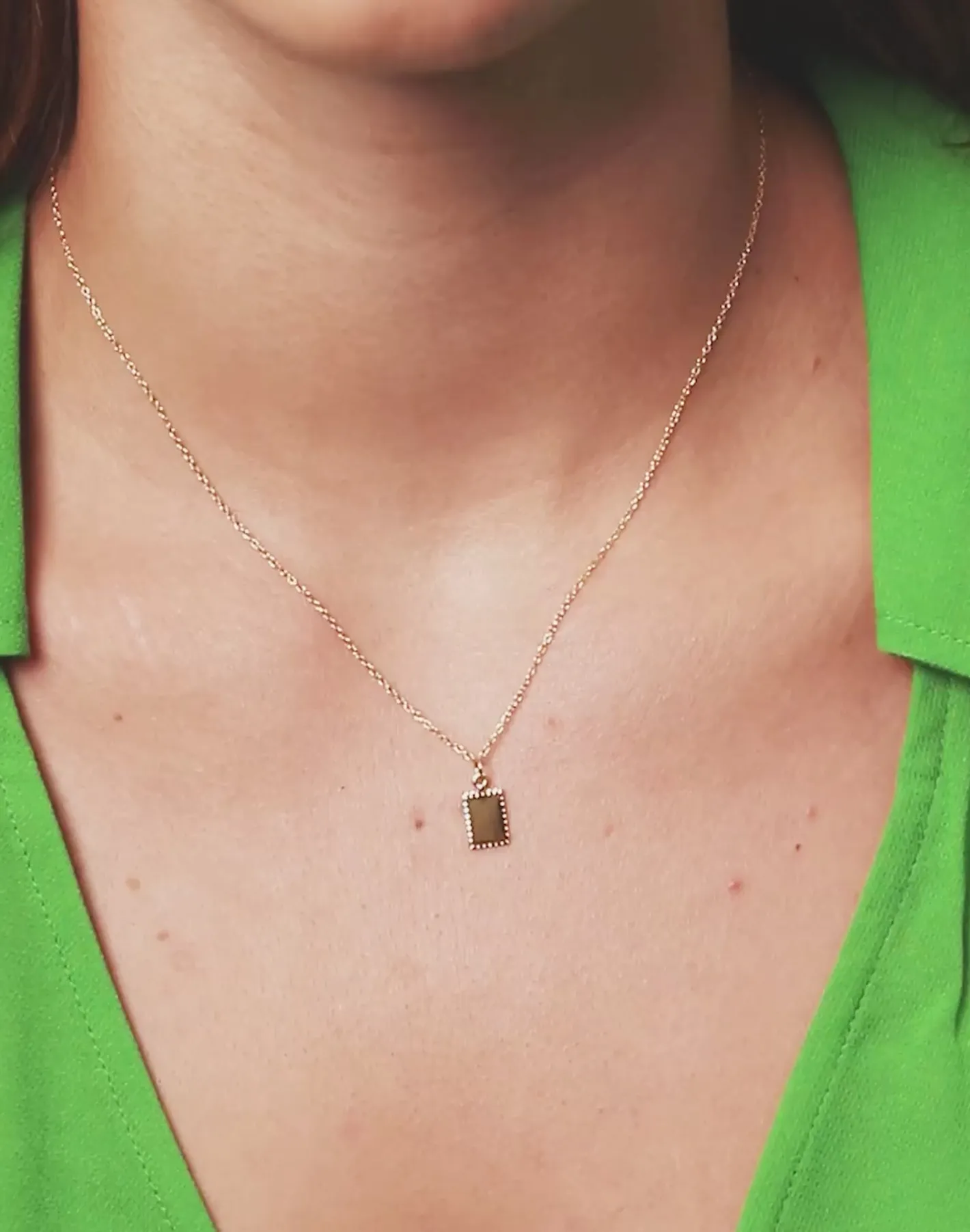 Flash Sale STILNEST Biscuit Tag Anhänger - Square | 585 Gold