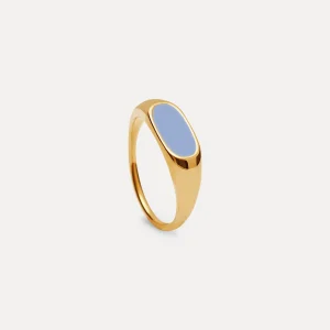 New STILNEST Bleichblau Enamel Bombé Bold Ring