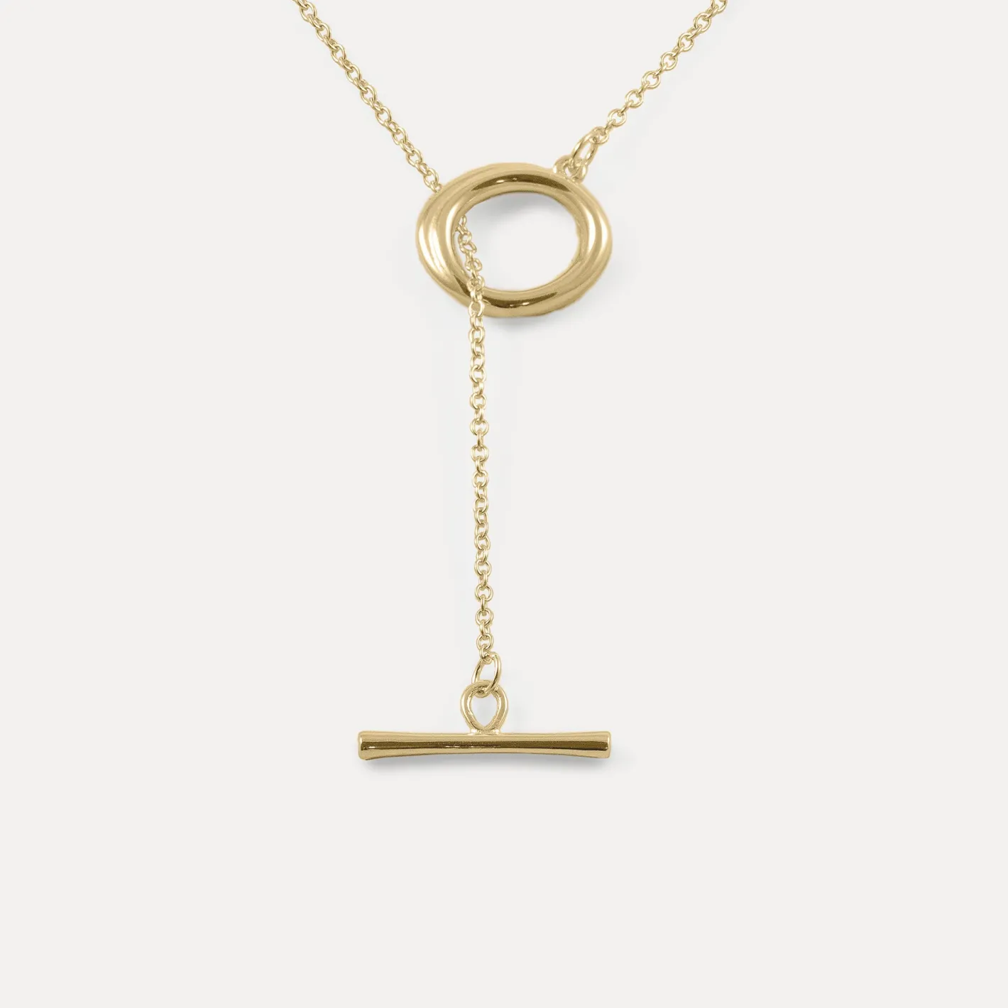 Fashion STILNEST Bonds Path Loop Lariat Kette | 585 Gold