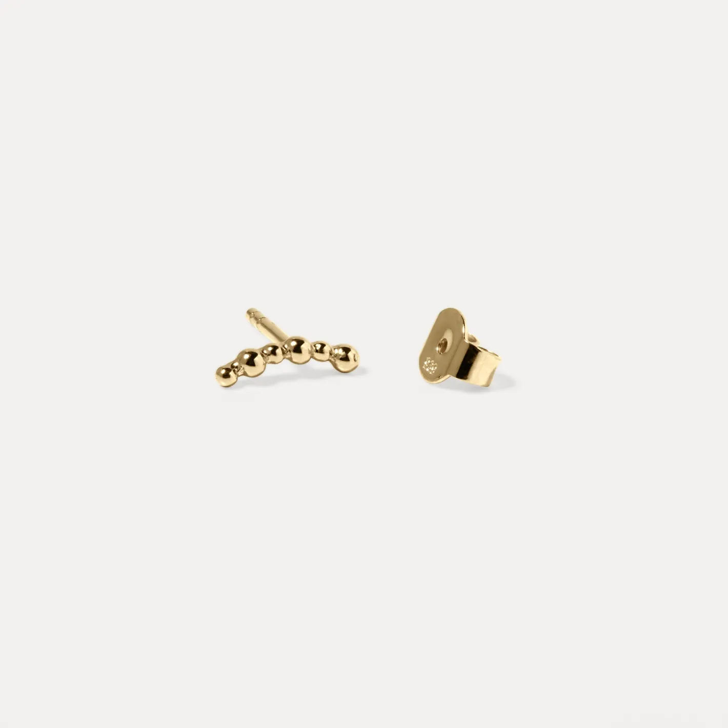 New STILNEST Bubble Bar Ohrstecker Ohrringe | 585 Gold