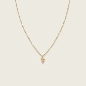 New STILNEST Citrin & Rosa Turmalin Joy Kette | 585 Gold