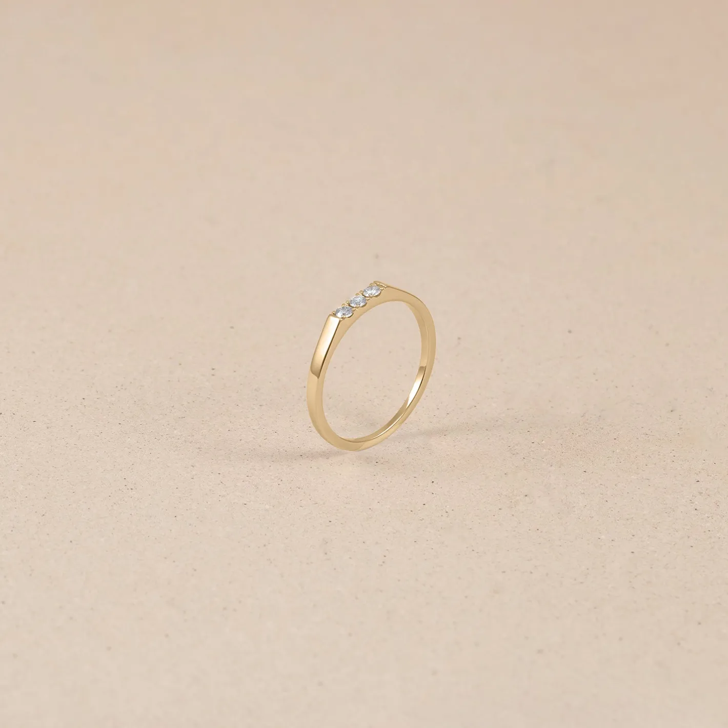 New STILNEST Diamant Pavé Bar Ring | 585 Gold