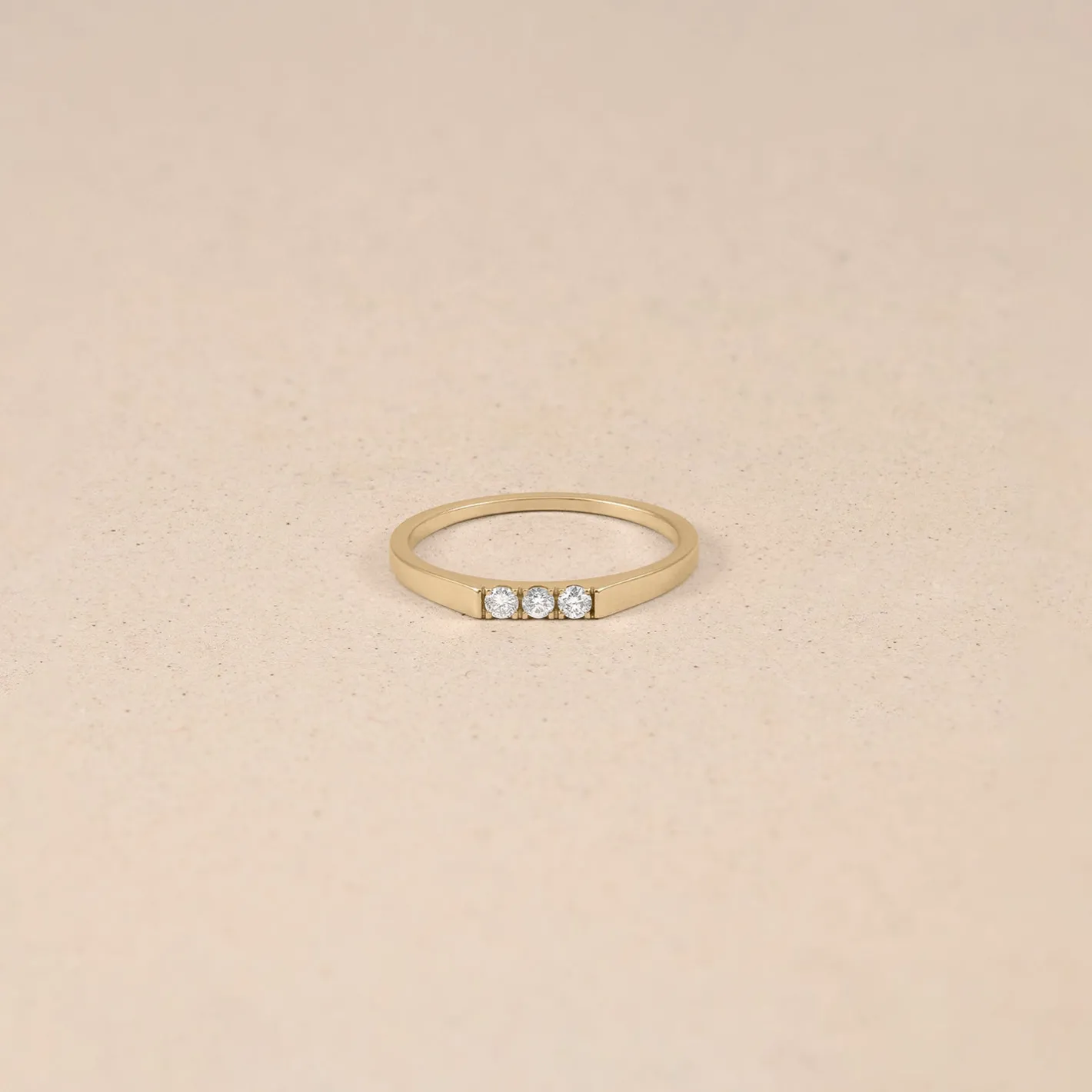 New STILNEST Diamant Pavé Bar Ring | 585 Gold