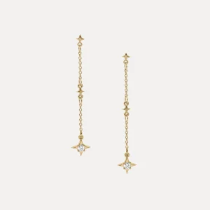 Hot STILNEST Diamant Stella Star Ohrhänger | 585 Gold
