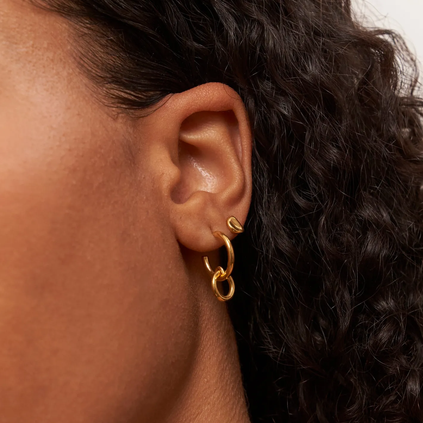 Flash Sale STILNEST Duo Creolen Ohrringe | 585 Gold