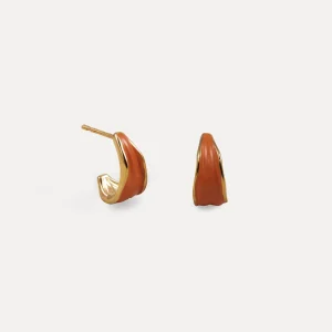 Store STILNEST Eden Paprika Small Creolen Ohrringe Orange