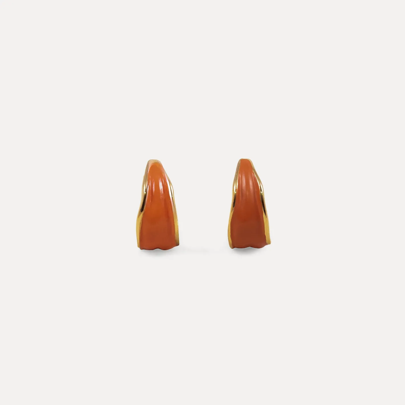 Store STILNEST Eden Paprika Small Creolen Ohrringe Orange