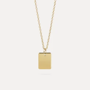 Hot STILNEST Edge Tag Kette | 585 Gold