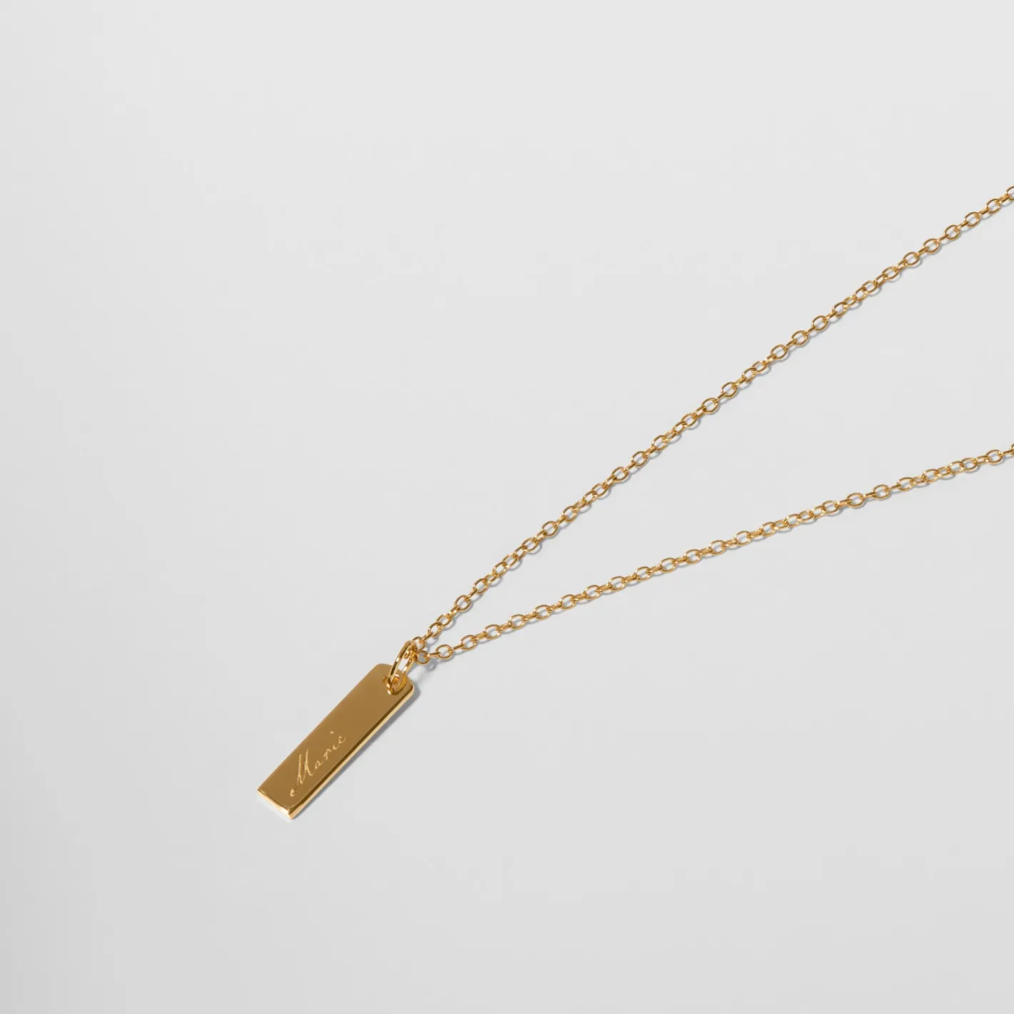 Hot STILNEST Engravable Bar Kette