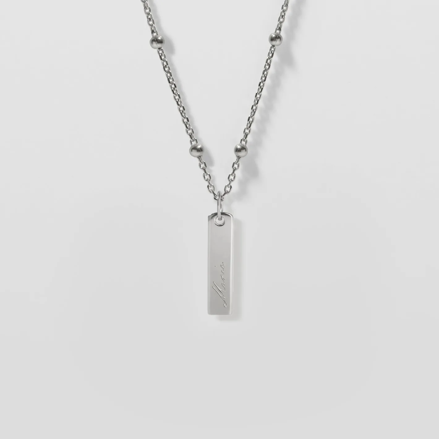 Hot STILNEST Engravable Bar Kette