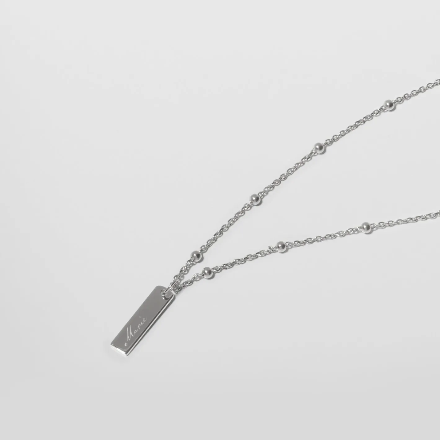 Hot STILNEST Engravable Bar Kette