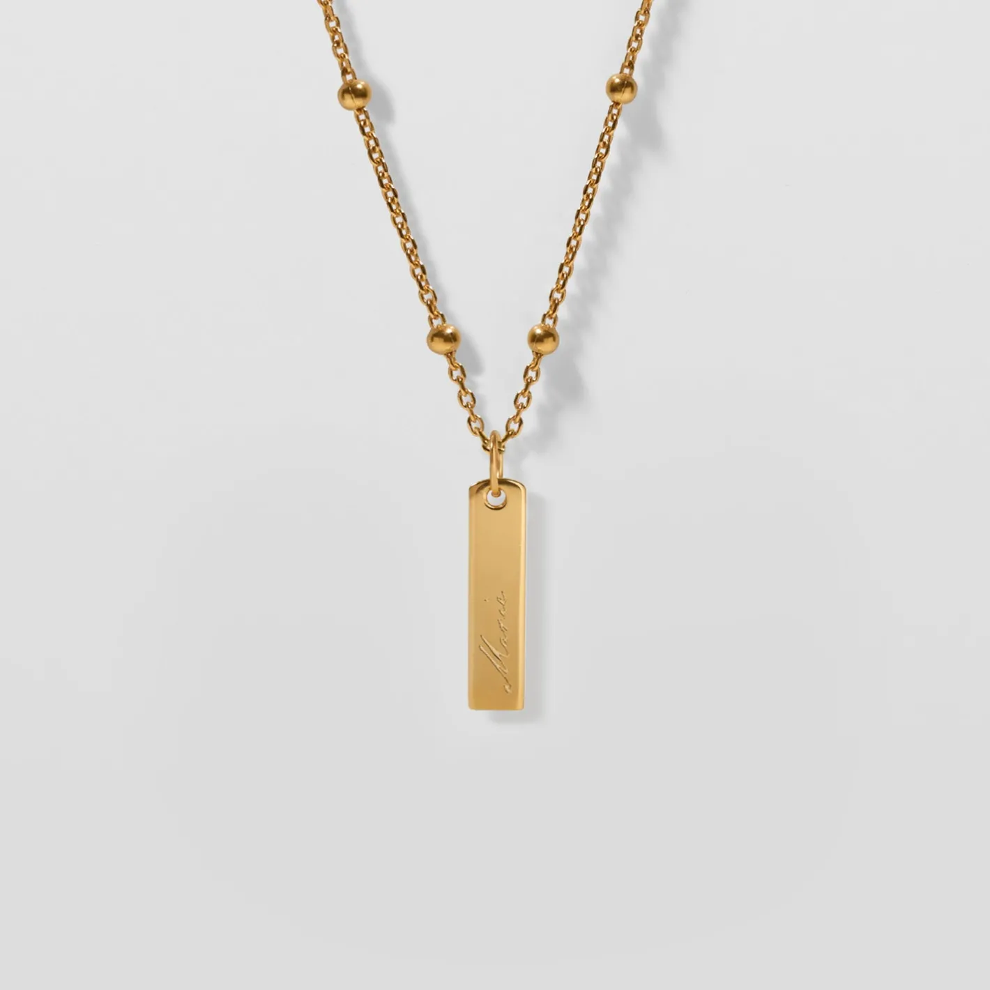 Hot STILNEST Engravable Bar Kette