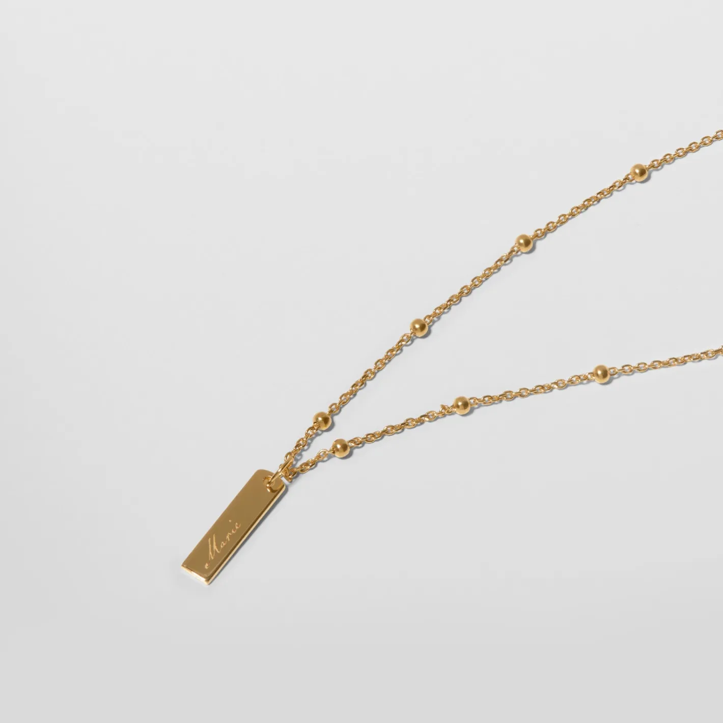 Hot STILNEST Engravable Bar Kette