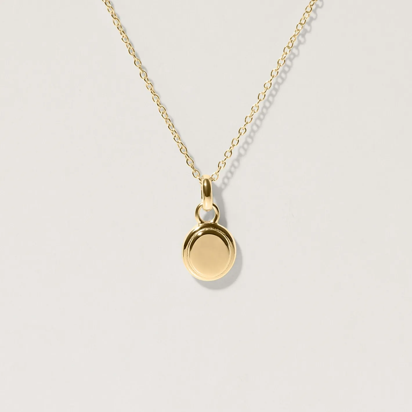 Clearance STILNEST Engravable Emblem Kette | 585 Gold