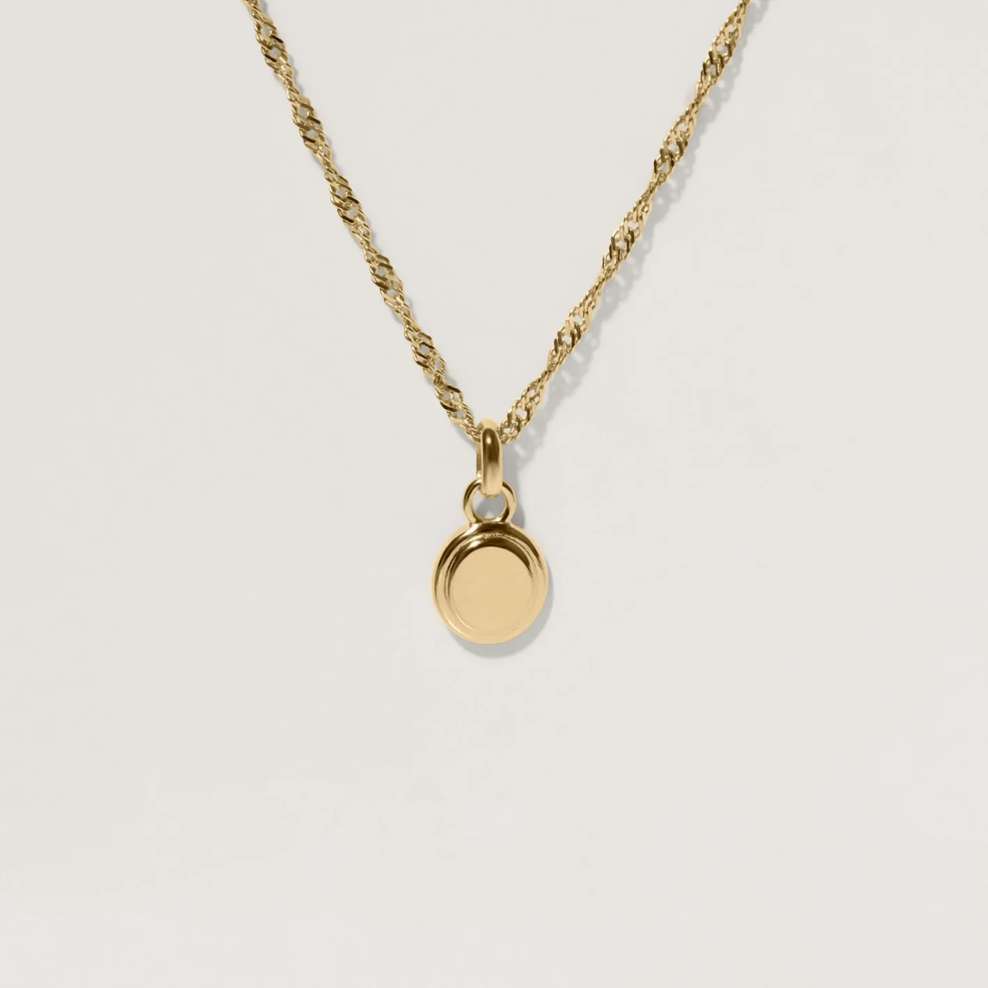 Clearance STILNEST Engravable Emblem Kette | 585 Gold