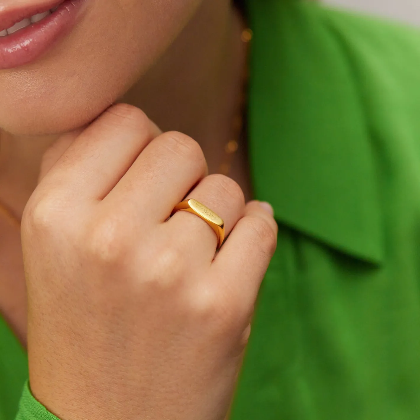 Best STILNEST Engravable Flat-Top Ring