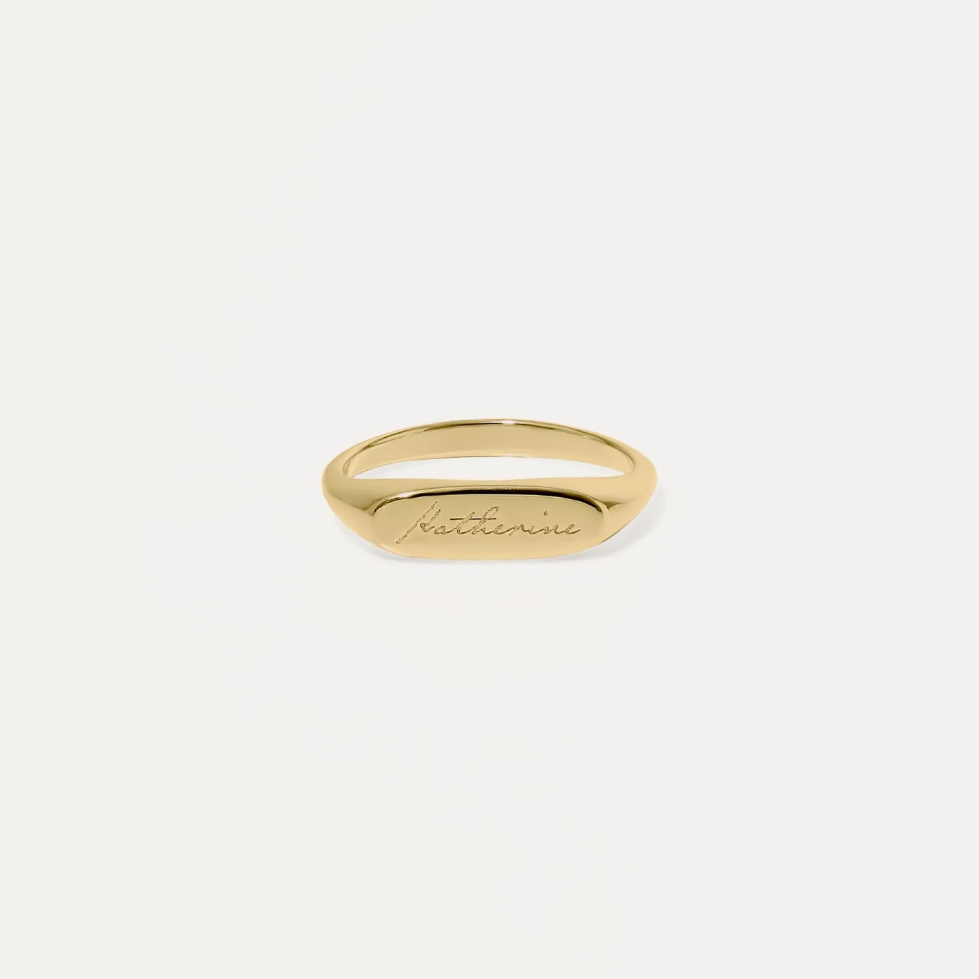 Outlet STILNEST Engravable Flat-Top Ring | 585 Gold