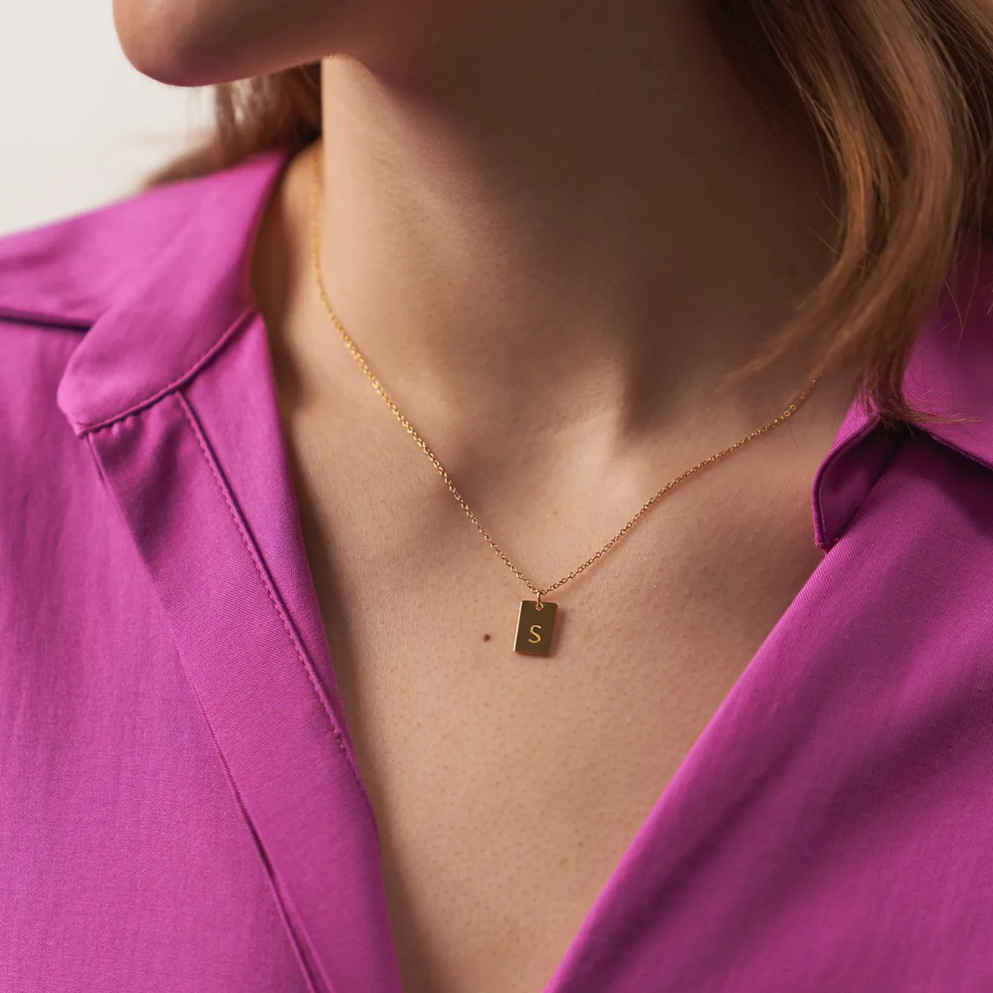 New STILNEST Engravable Folio Tag Kette