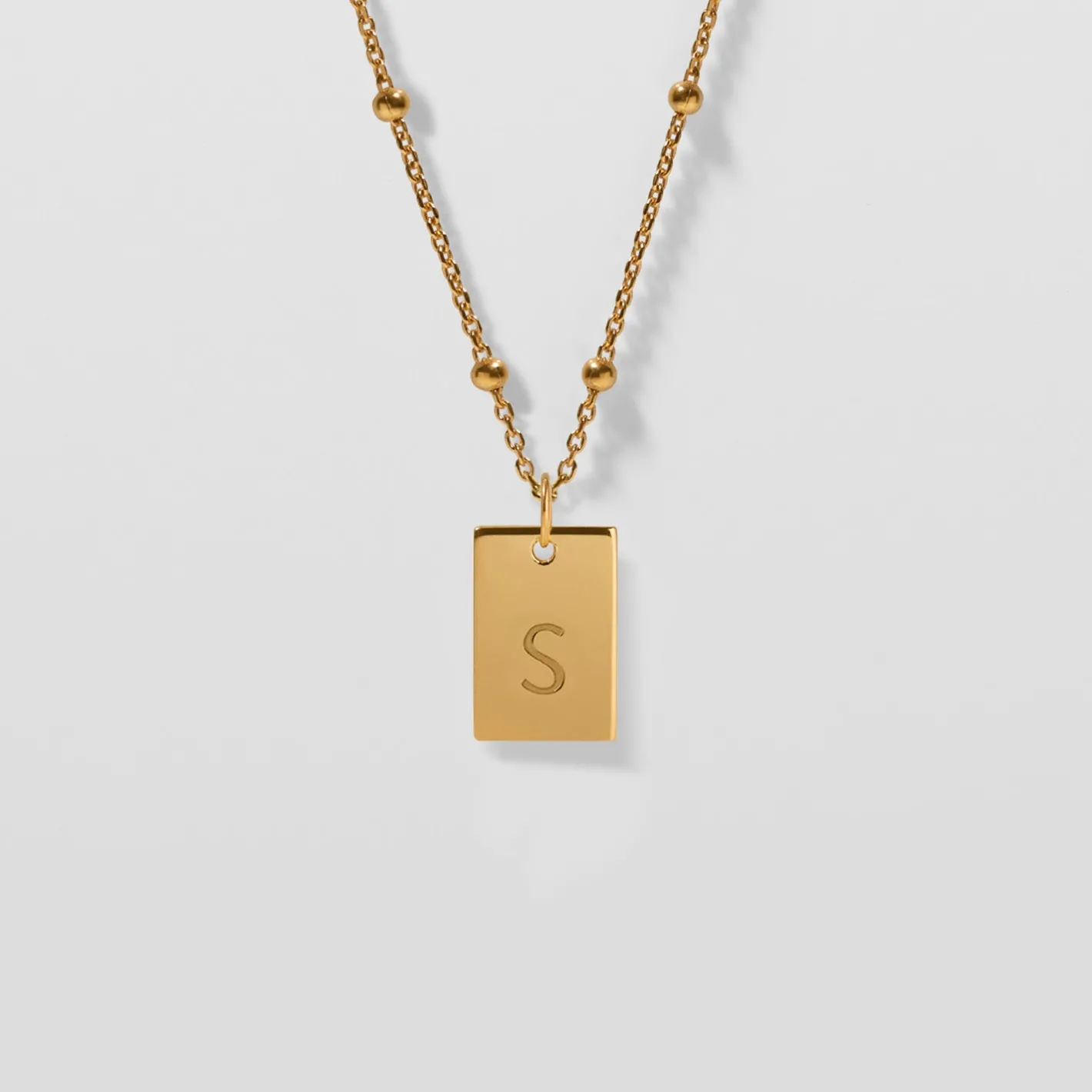 New STILNEST Engravable Folio Tag Kette