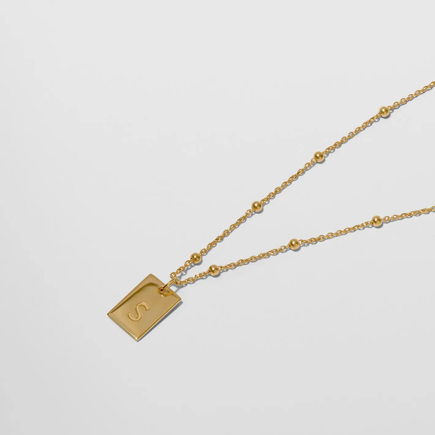 New STILNEST Engravable Folio Tag Kette