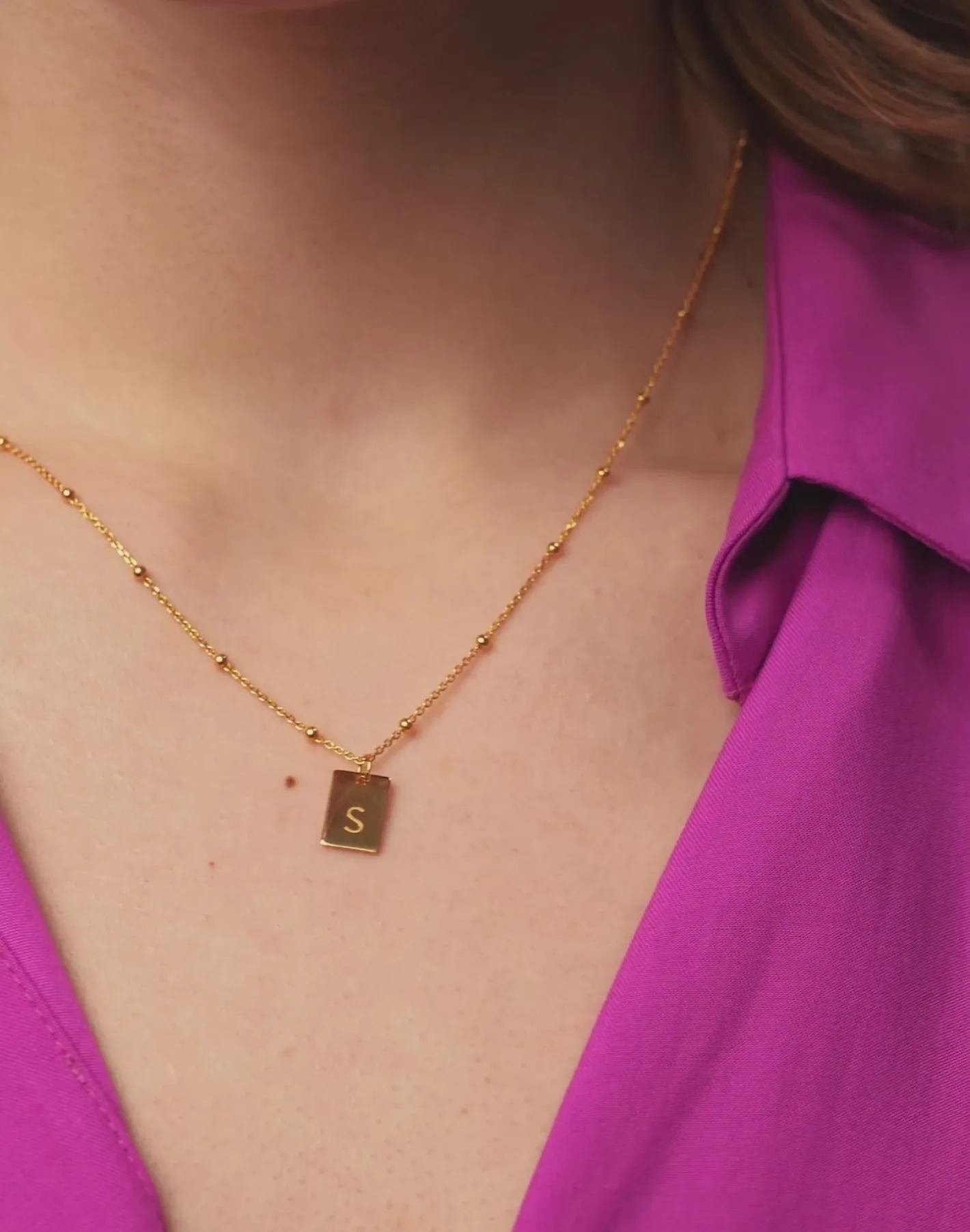 New STILNEST Engravable Folio Tag Kette