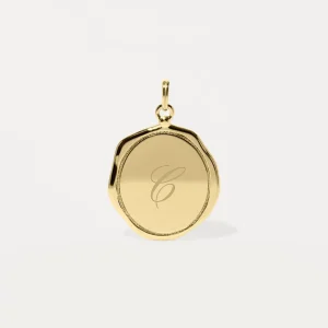 Discount STILNEST Engravable Large Seal Anhänger | 585 Gold
